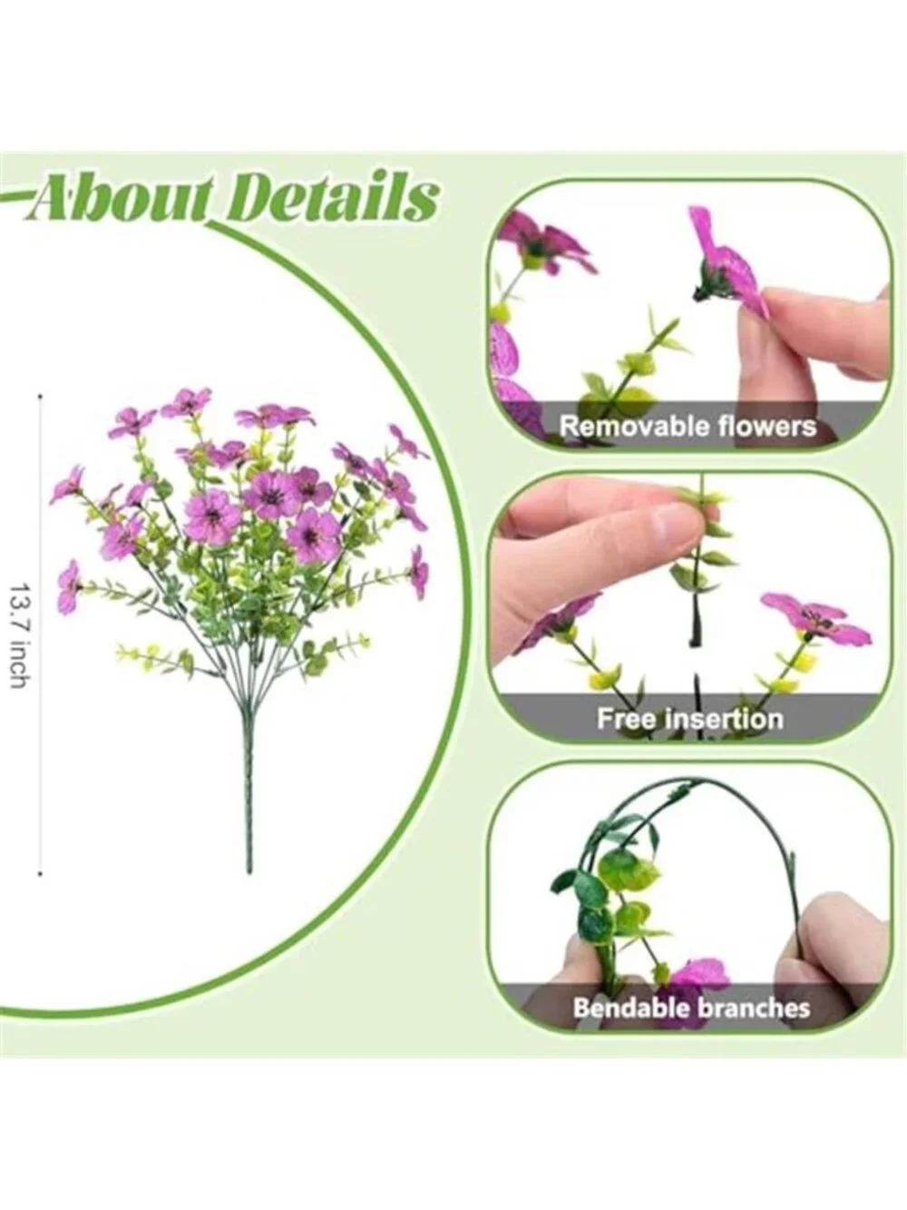 Fake Daisy Bundles Outdoor Faux Silk Flowers Porch Patio Garden Pot Decor UV